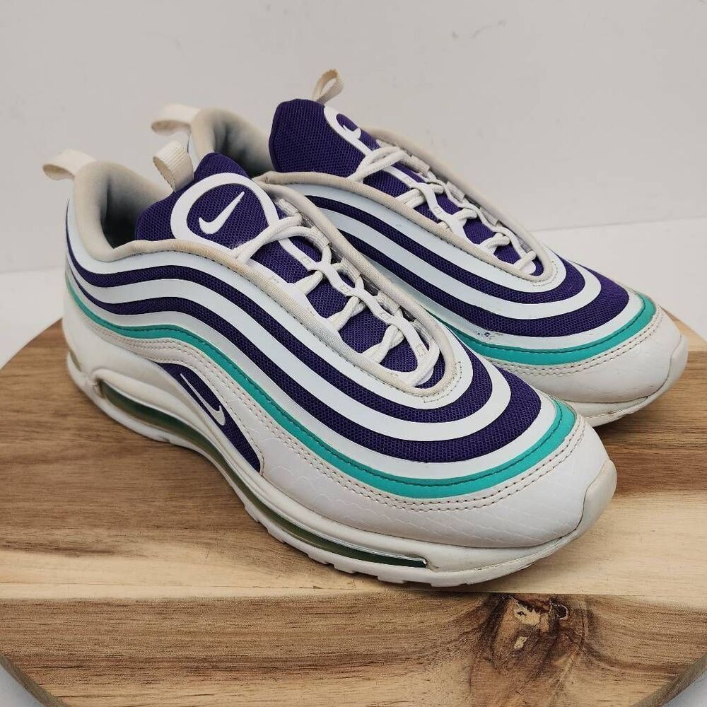Nike Air Max 97 Ultra 17 SE Grape Sneakers Women’s 7.5 White Purple Teal - Picture 3 of 10